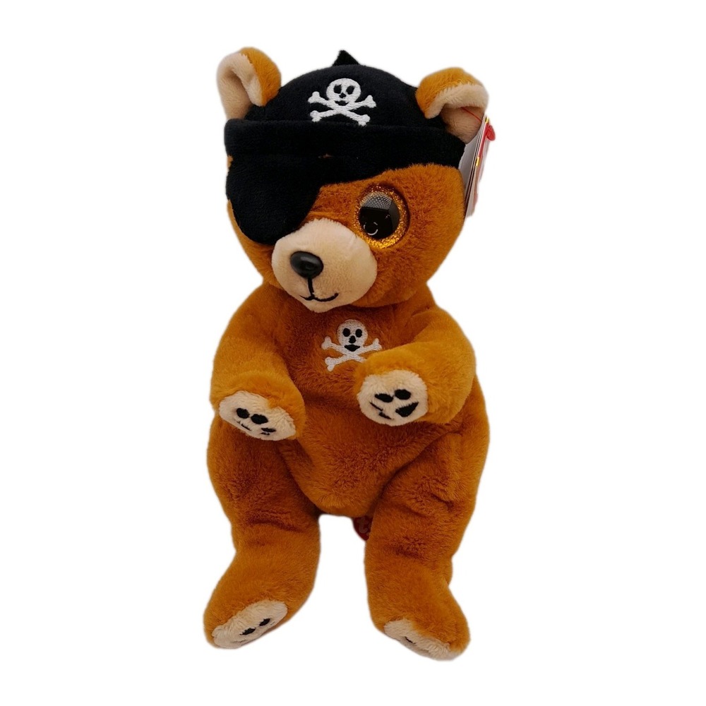 Ty Beanie Bellies Scully the Pirate Bear 6" Plush MWMT Stuffed Animal Toy